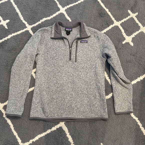 Patagonia Women’s Better Sweater Gray Quarter-Zip Pullover - Picture 2 of 8